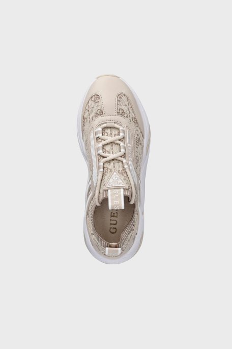 Guess Genga Logolu Bağcıklı Sneaker FLPGENFAM12 Kadın Ayakkabı FLPGEN FAM12 MULTI KUM BEJİ - Guess (1)