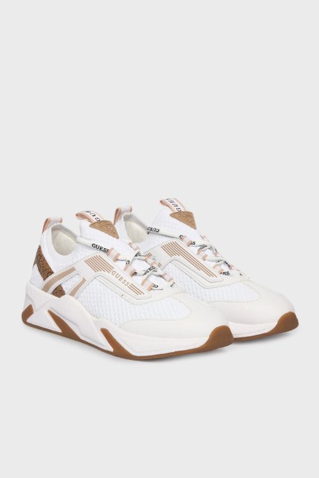 Guess Genga Logolu Bağcıklı Sneaker FLPGENFAP12 Kadın Ayakkabı FLPGEN FAP12 WHITE BEYAZ - Guess (1)