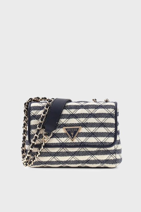 Guess Giully Ii Logolu Zincir Askılı HWAG9673740 Bayan Çanta HWAG96 73740 NML LACİVERT-BEJ - Guess