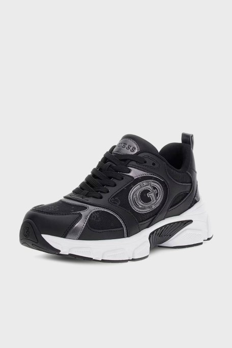 Guess Ibitha2 4G Logolu Kalın Tabanlı Sneaker FLFI2BELE12 Bayan Ayakkabı FLFI2B ELE12 BLKPE SİYAH - Guess