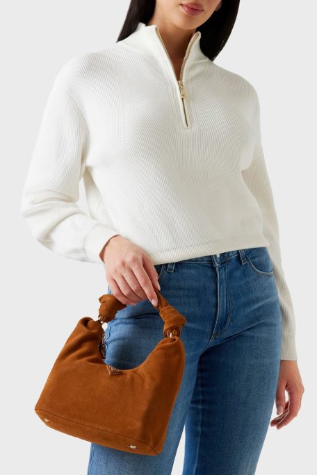 Guess Isotta Süet Zincir Askılı Bayan Çanta HWSG96 60010 COG TABA - Guess (1)