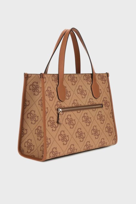 Guess Izzy 4G Logolu Çıkarılabilir Askılı Büyük HWOS8654220 Bayan Çanta HWOS86 54220 LTL KAHVE - Guess (1)