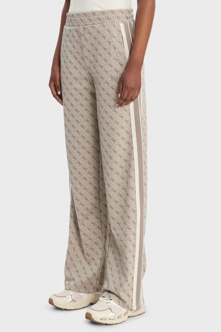 Guess Jacquard Pamuk Karışımlı Regular Fit 4G Logolu Yüksek Bel V6GB04K2955 Bayan Pantolon V6GB04 K2955 FMC4 SÜTLÜ KAHVE - Guess