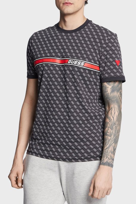 Guess Jamey Tamamı Logolu Pamuklu Regular Fit Z2BI09J1314 Erkek T Shirt Z2BI09 J1314 P9QC SİYAH - Guess