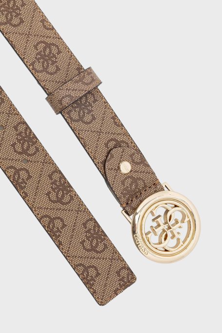 Guess Janie Logolu Ayarlanabilir BW9357P6230 Bayan Kemer BW9357 P6230 LTL KAHVE - Guess (1)