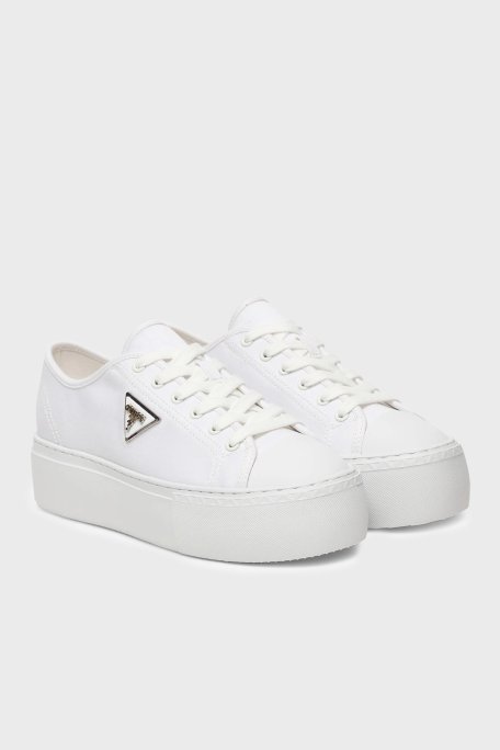 Guess Joezi Logolu Kalın Tabanlı Sneaker FLJJZ3FAB12 Kadın Ayakkabı FLJJZ3 FAB12 WHITE BEYAZ - Guess (1)