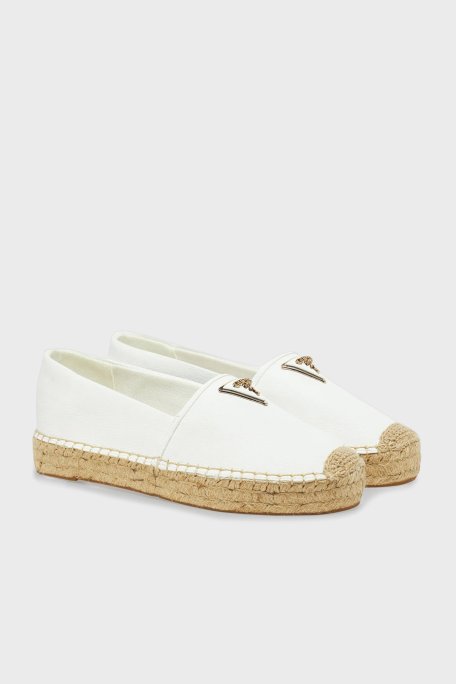 Guess Jolandy Logolu Hasır Tabanlı FLJLNDLEA14 Kadın Espadril FLJLND LEA14 WHITE BEYAZ - Guess (1)