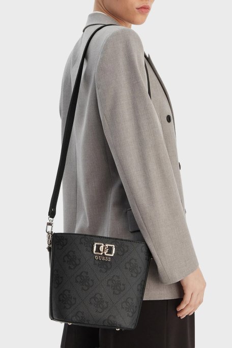 Guess Karnilla 4G Logolu Çıkarılabilir Askılı HWOS9901010 Bayan Çanta HWOS99 01010 CLO ANTRASİT - Guess (1)