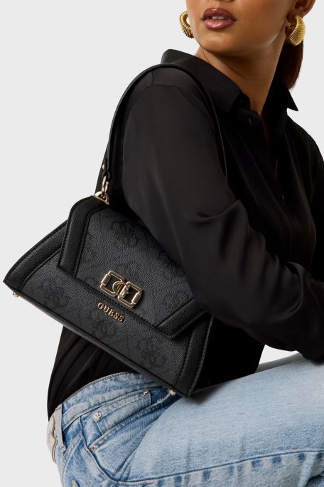 Guess Karnilla Logolu Çıkarılabilir Askılı HWOS9901190 Bayan Çanta HWOS99 01190 CLO ANTRASİT - Guess (1)