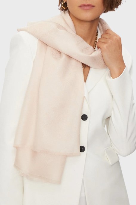 Guess Kefiah Desenli Modal Karışımlı 130 x 130 cm AW5191POL03 Bayan Şal AW5191 POL03 DVL PUDRA - Guess (1)