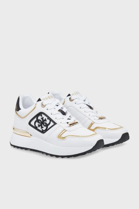 Guess Koyaa 4G Logolu Kalın Taban Sneaker FLJKOYELE12 Bayan Ayakkabı FLJKOY ELE12 WHBRO BEYAZ-KAHVE - Guess (1)
