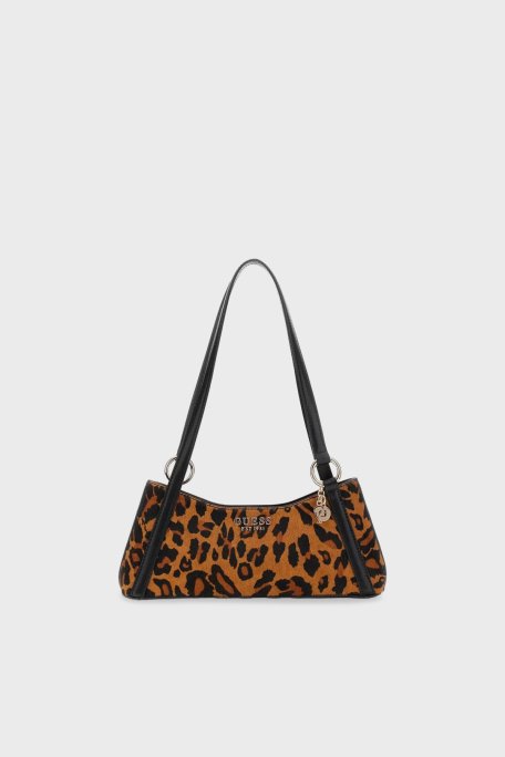 Guess Leopar Desenli Deri Omuz Askılı HWLO7529180 Bayan Çanta HWLO75 29180 LEO LEOPAR - Guess