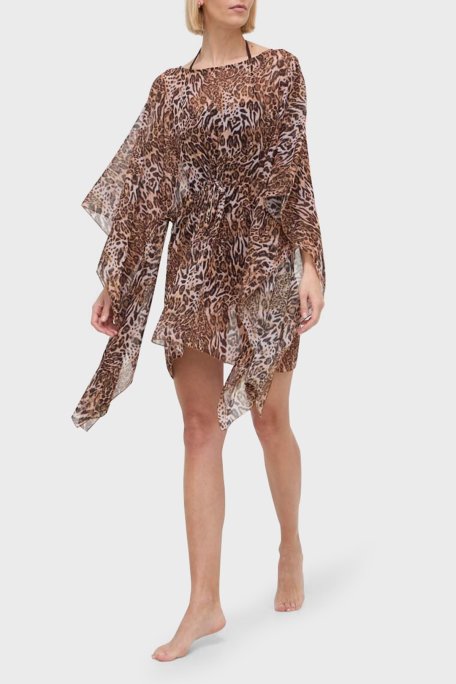 Guess Leopar Relaxed Fit Büzgülü E4GK05WDW82 Bayan Kimono E4GK05 WDW82 P122 LEOPAR - Guess (1)