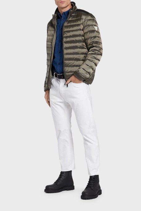 Guess Light Kapitoneli Regular Fit Kuş Tüyü Dolgulu Şişme M1RL47WDQ50 Erkek Mont M1RL47 WDQ50 G1CA HAKİ - Guess (1)