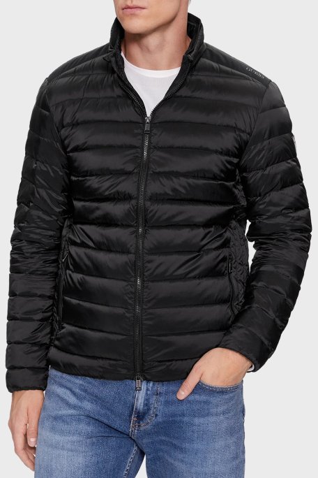 Guess Light Kapitoneli Regular Fit Kuş Tüyü Dolgulu Şişme M1RL47WDQ50 Erkek Mont M1RL47 WDQ50 JBLK SİYAH - Guess