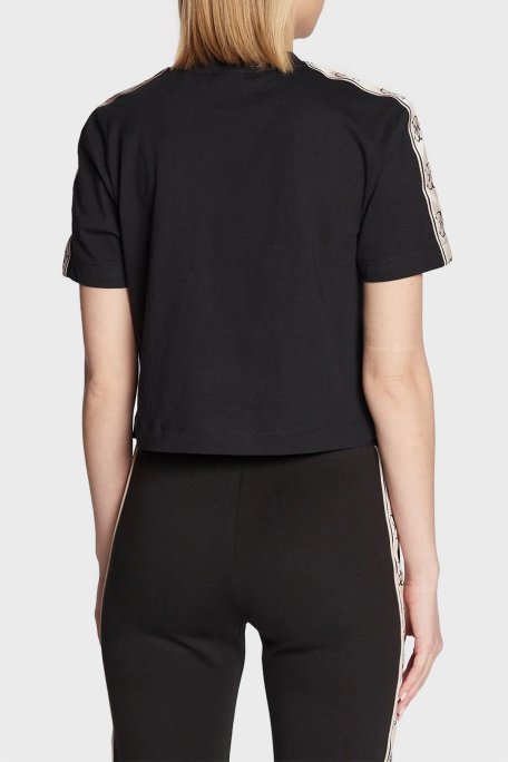 Guess Logo Bantlı % 100 Pamuk Bisiklet Yaka Relaxed Fit Britney Bayan T Shirt V3RI08I3Z14 JBLK SİYAH - Guess (1)