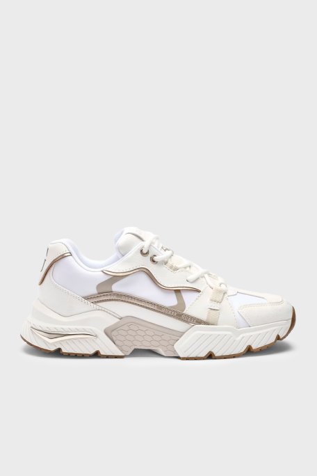 Guess Logolu Kalın Taban Sneaker FLJCR6ELE12 Kadın Ayakkabı FLJCR6 ELE12 GOLD GOLD - Guess