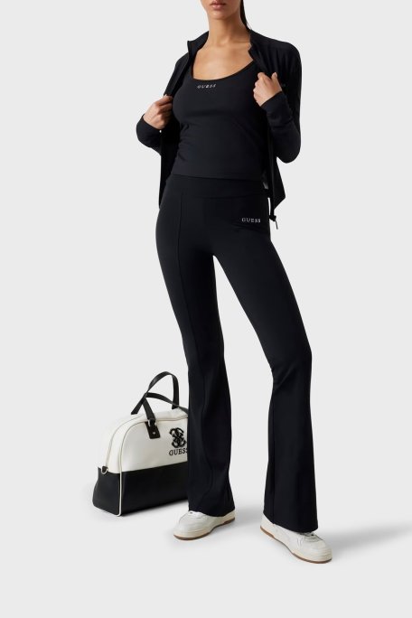 Guess Margot Logolu Slim Fit Yuvarlak Yaka İnce Askılı V5RP09KCD02 Bayan Top V5RP09 KCD02 JBLK SİYAH - Guess (1)