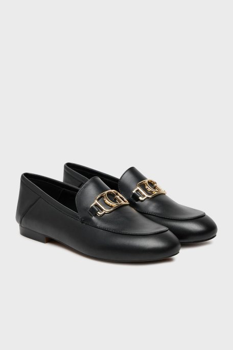 Guess Martynas Logolu Hakiki Deri Loafer FLPMARLEA14 Bayan Ayakkabı FLPMAR LEA14 BLACK SİYAH - Guess (1)
