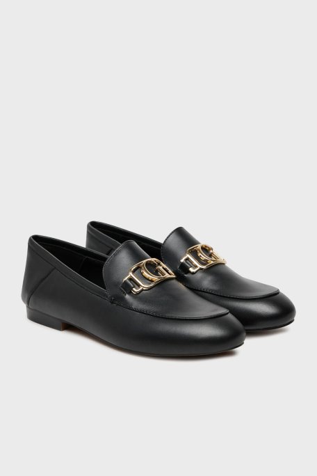 Guess Martynas Logolu Hakiki Deri Loafer FLPMARLEA14 Bayan Ayakkabı FLPMAR LEA14 BLACK SİYAH - Guess (1)
