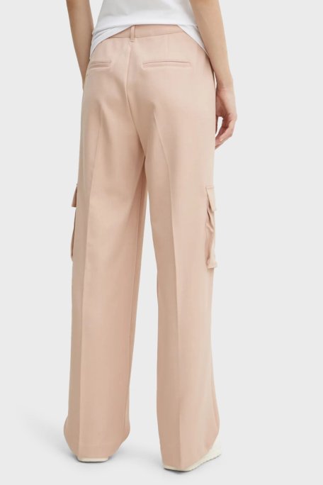 Guess Matea Regular Fit Yüksek Bel Bol Paça Kargo W5RB41WGX02 Bayan Pantolon W5RB41 WGX02 F6K9 PUDRA - Guess (1)