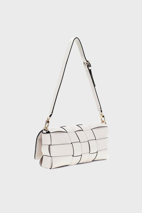 Guess Maylee Logolu Ayarlanabilir Askılı HWWG9661190 Bayan Çanta HWWG96 61190 OFF BEYAZ - Guess (1)