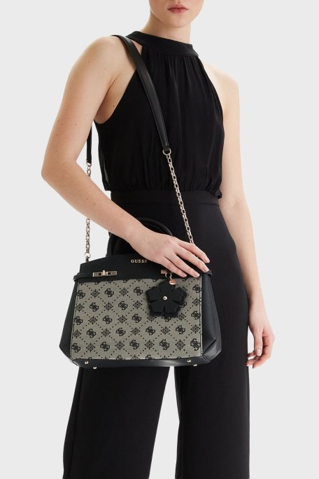 Guess Melinda 4G Logolu Çıkarılabilir Zincir Askılı HWJP9902060 Bayan Çanta HWJP99 02060 BLO SİYAH - Guess (1)