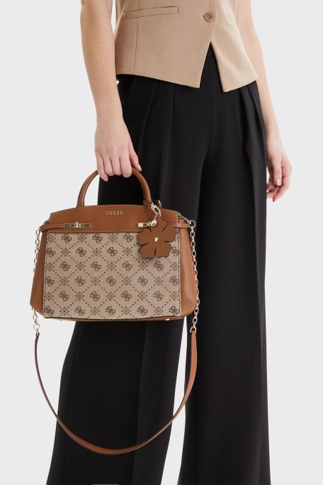 Guess Melinda 4G Logolu Çıkarılabilir Zincir Askılı HWJP9902060 Bayan Çanta HWJP99 02060 LTL KAHVE - Guess (1)