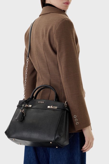 Guess Melinda Logolu Çıkarılabilir Zincir Askılı HWKL9933060 Bayan Çanta HWKL99 33060 BLA SİYAH - Guess (1)