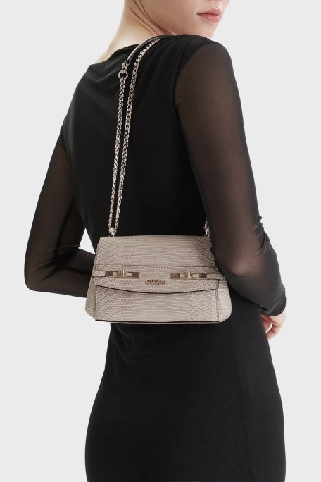 Guess Melinda Logolu Zincir Askılı HWKL9933780 Bayan Çanta HWKL99 33780 LTA BEJ - Guess (1)