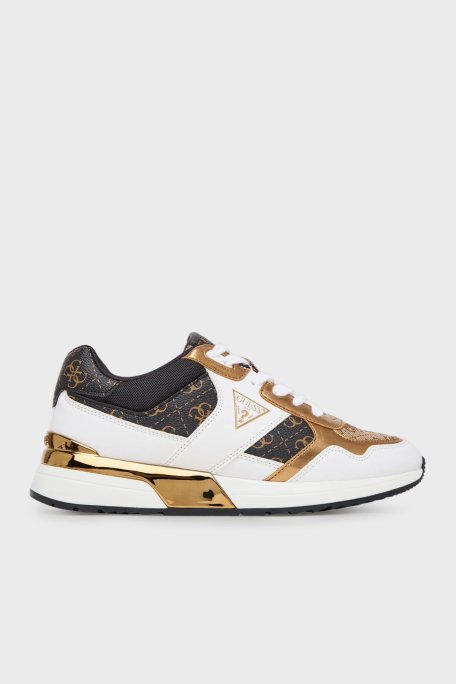 Guess Mickay Logolu Bağcıklı Sneaker FLFMICFAL12 Bayan Ayakkabı FLFMIC FAL12 BEIBR BEJ - Guess