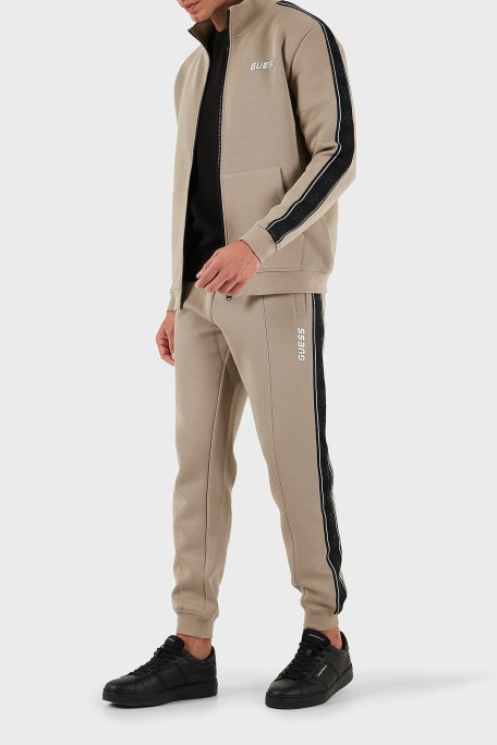 Guess Mickey Yanı Logolu Pamuklu Regular Fit Lastikli Paça Jogger Z2YB09KB3P2 Erkek Pantolon Z2YB09 KB3P2 G1FR BEJ - Guess (1)