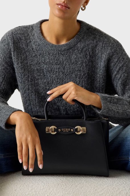 Guess Mimina Logolu Çıkarılabilir Askılı HWBG8015060 Bayan Çanta HWBG80 15060 BLA SİYAH - Guess (1)