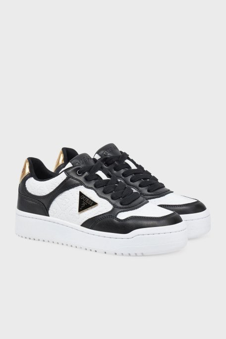Guess Miram6 4g Kabartmalı Logolu Sneaker FLJMI6FAL12 Bayan Ayakkabı FLJMI6 FAL12 BLKBR SİYAH-BEYAZ - Guess (1)