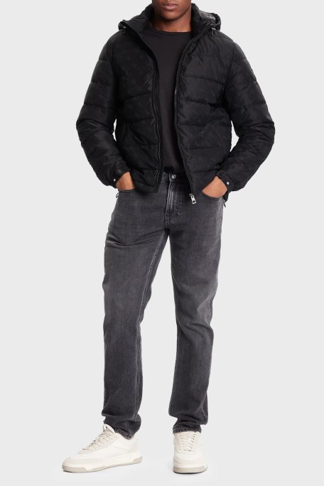 Guess Monogram Logolu Relaxed Fit Kapüşonlu Suya Dayanıklı M5BL0BW2322 Erkek Mont M5BL0B W2322 FJAJ SİYAH - Guess (1)