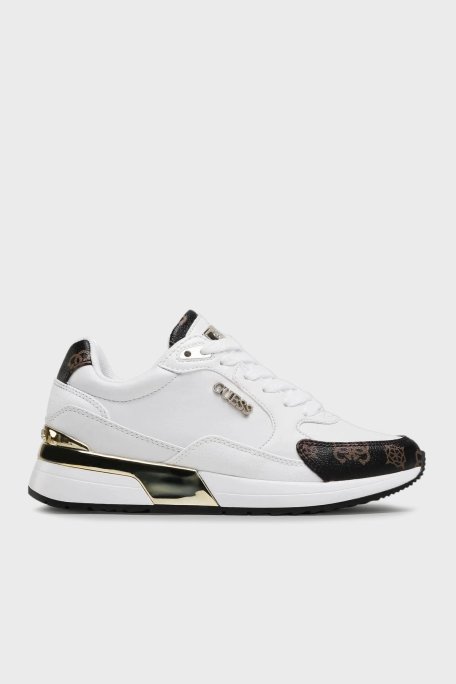 Guess Moxea 4G Logolu Sneaker FL5MOXFAL12 Bayan Ayakkabı FL5MOX FAL12 WHBR BEYAZ - Guess