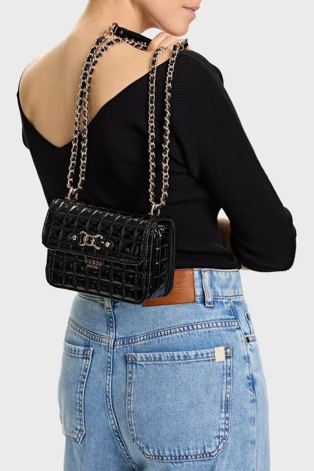 Guess Nadira Kapitoneli Zincir Askılı HWQT8424780 Bayan Çanta HWQT84 24780 BLA SİYAH - Guess (1)