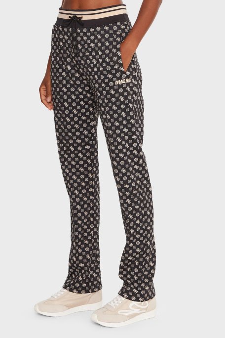 Guess New Aggie 4G Logo Baskılı Regular Fit Jogger V5YB20KB212 Bayan Pantolon V5YB20 KB212 PJ4P SİYAH - Guess