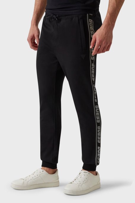 Guess New Arlo Pamuklu Regular Fit Logolu Şerit Detaylı Z2YB19K6ZS1 Erkek Pantolon Z2YB19 K6ZS1 JBLK SİYAH - Guess