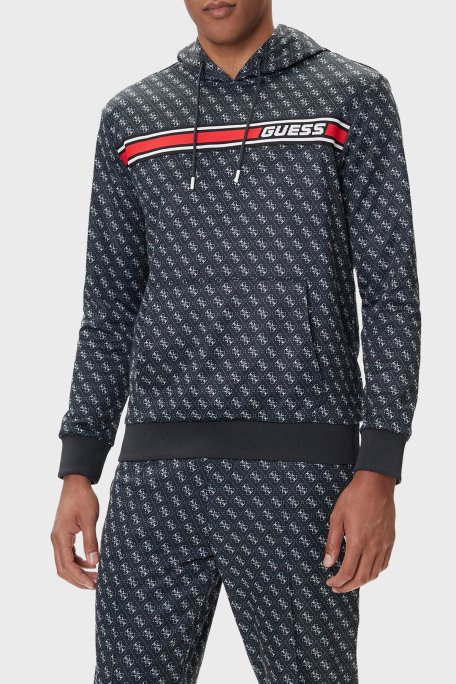 Guess New Korbin Pamuklu Logo Baskılı Regular Fit Kapüşonlu Z4BQ30K7122 Erkek Sweat Z4BQ30 K7122 P9QC LACİVERT - Guess