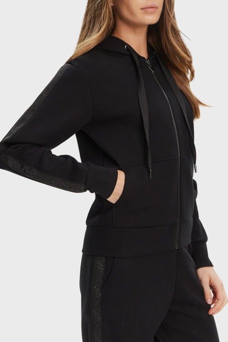 Guess New Regular Fit Kapüşonlu Yaka Logolu W5YQ05KBYE2 Bayan Sweat W5YQ05 KBYE2 JBLK SİYAH - Guess