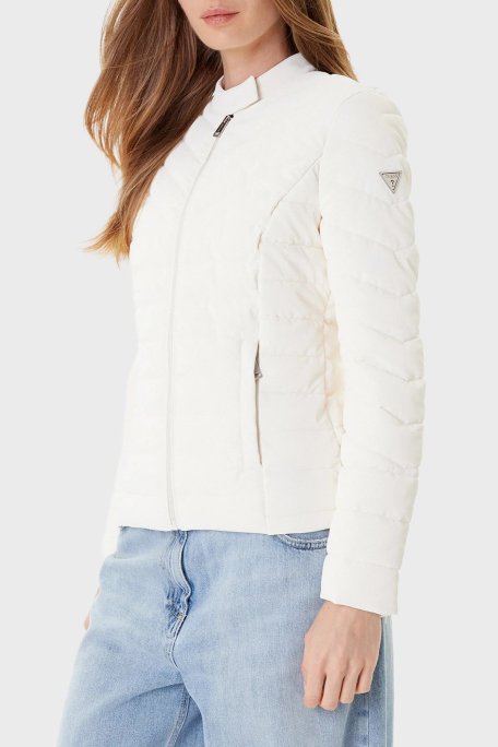 Guess New Vona Kapitoneli Regular Fit Bisiklet Yaka Logolu W5YL13WHDQ0 Bayan Mont W5YL13 WHDQ0 G9L9 EKRU - Guess