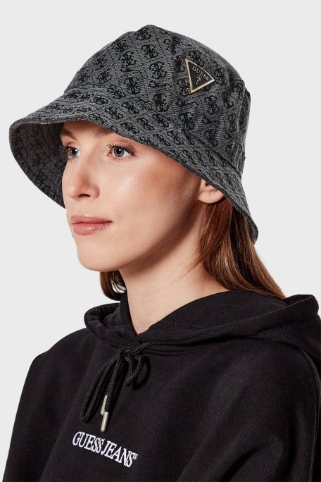 Guess Noelle 4G Logo Baskılı Bucket AW5371POL01 Bayan Şapka AW5371 POL01 CLO ANTRASİT - Guess (1)
