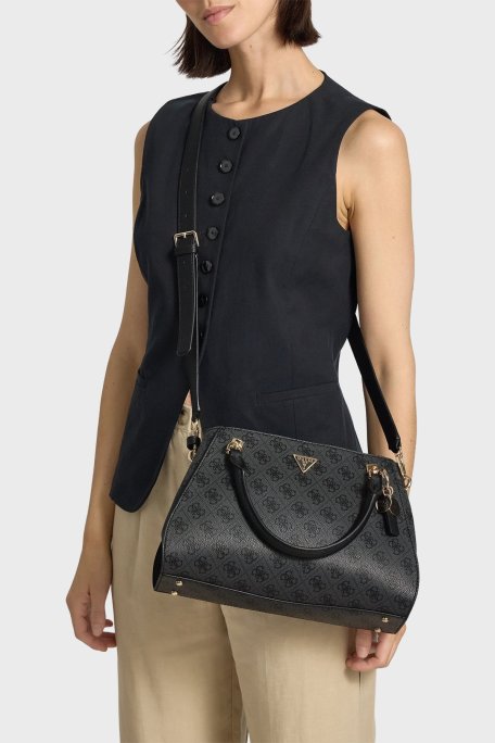 Guess Noelle 4G Logo Baskılı Çıkarılabilir Askılı HWBG9672070 Bayan Çanta HWBG96 72070 CLO ANTRASİT - Guess (1)