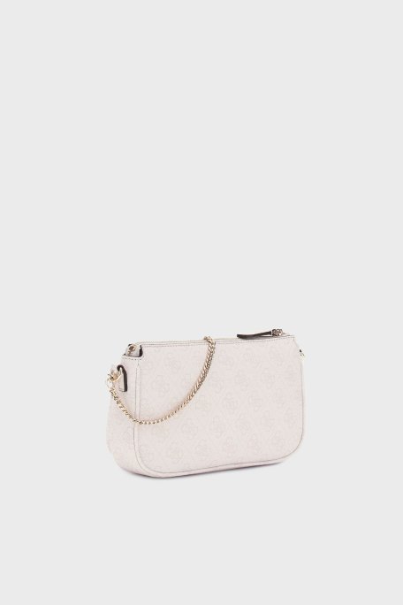 Guess Noelle 4G Logo Baskılı Çıkarılabilir Askılı Mini HWBG9672710 Bayan Çanta HWBG96 72710 WLO BEYAZ - Guess (1)