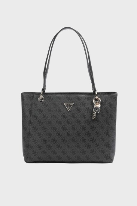 Guess Noelle 4G Logo Baskılı Fermuarlı Büyük HWBG9672250 Bayan Çanta HWBG96 72250 CLO ANTRASİT - Guess