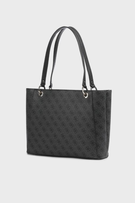 Guess Noelle 4G Logo Baskılı Fermuarlı Büyük HWBG9672250 Bayan Çanta HWBG96 72250 CLO ANTRASİT - Guess (1)