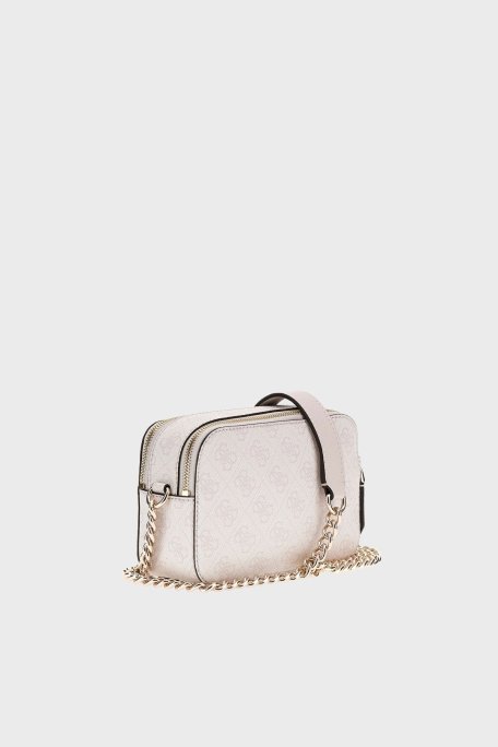 Guess Noelle 4G Logo Baskılı Zincir Askılı HWBG9672140 Bayan Çanta HWBG96 72140 WLO BEYAZ - Guess (1)