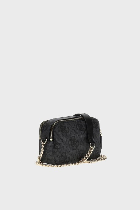 Guess Noelle 4G Logo Baskılı Zincir Askılı HWOS9672140 Bayan Çanta HWOS96 72140 CLO ANTRASİT - Guess (1)