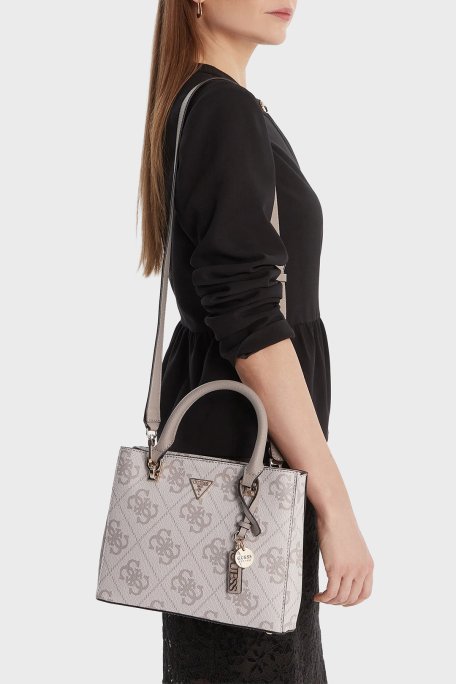 Guess Noelle 4G Logolu Çıkarılabilir Askılı HWSO9672050 Bayan Çanta HWSO96 72050 DKO BEJ - Guess (1)